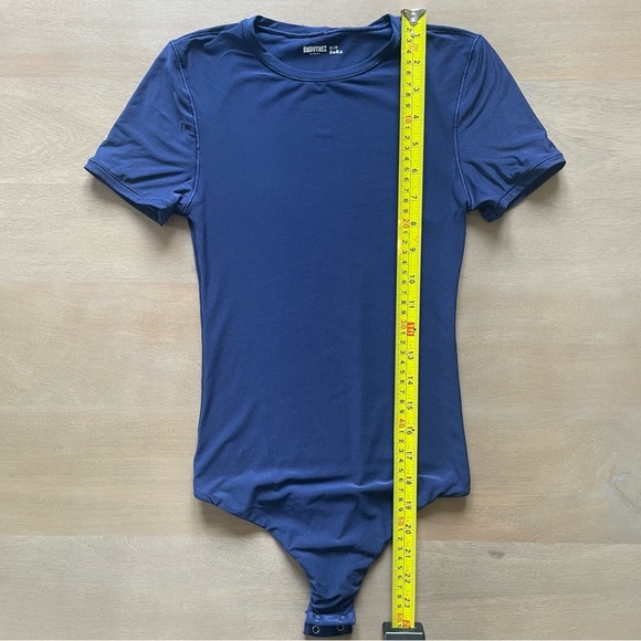 Aerie SMOOTHEZ Short Sleeve Bodysuit Blue - Picture 7 of 7